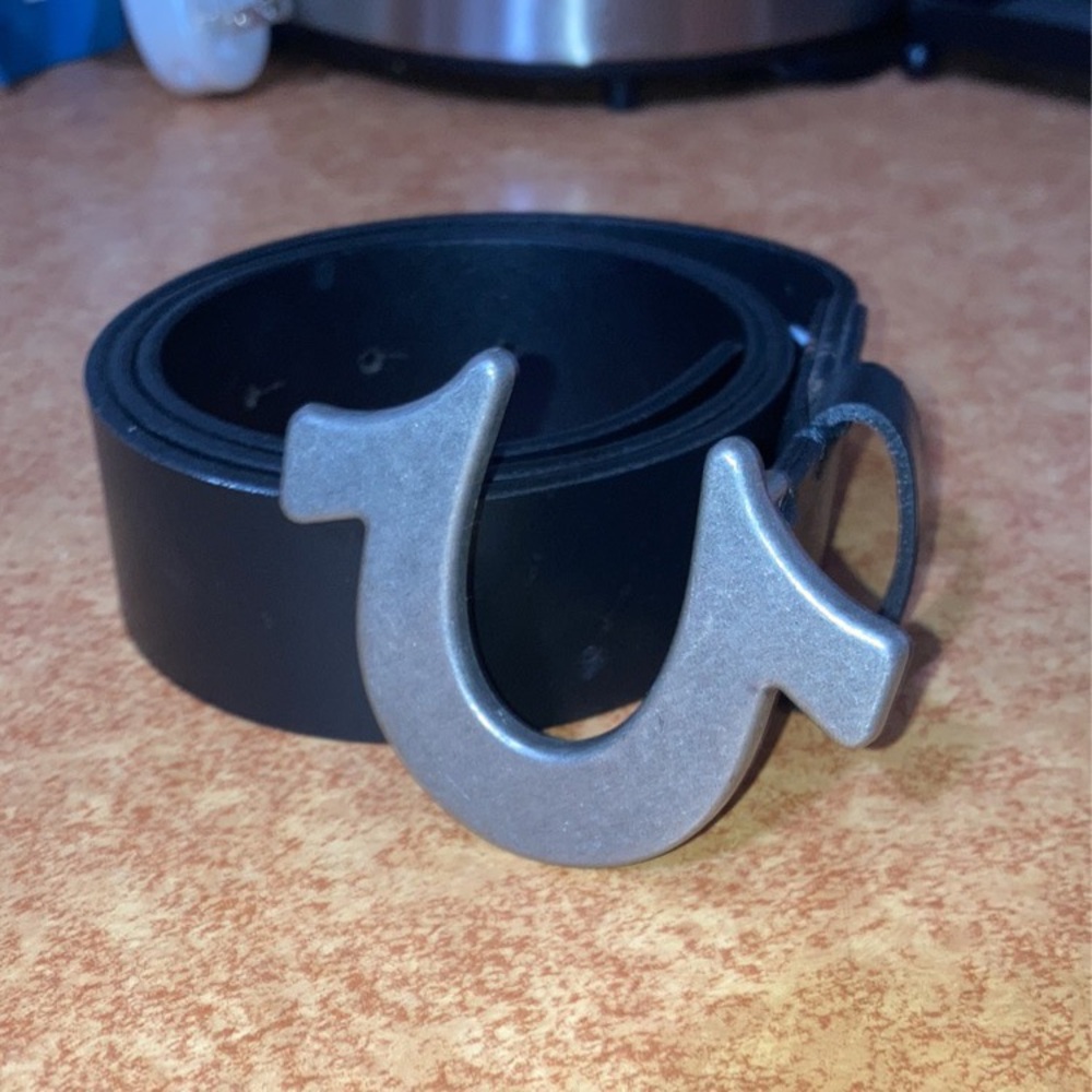 True religion belt size 32 black